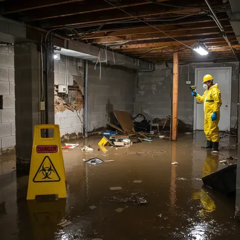 Flooded Basement Electrical Hazard in Pine Level, NC Property